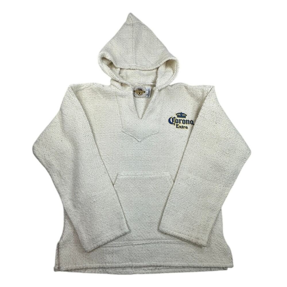 Earth Ragz Corona Extra Baja Hoodie L Cream Mas Fina Vintage